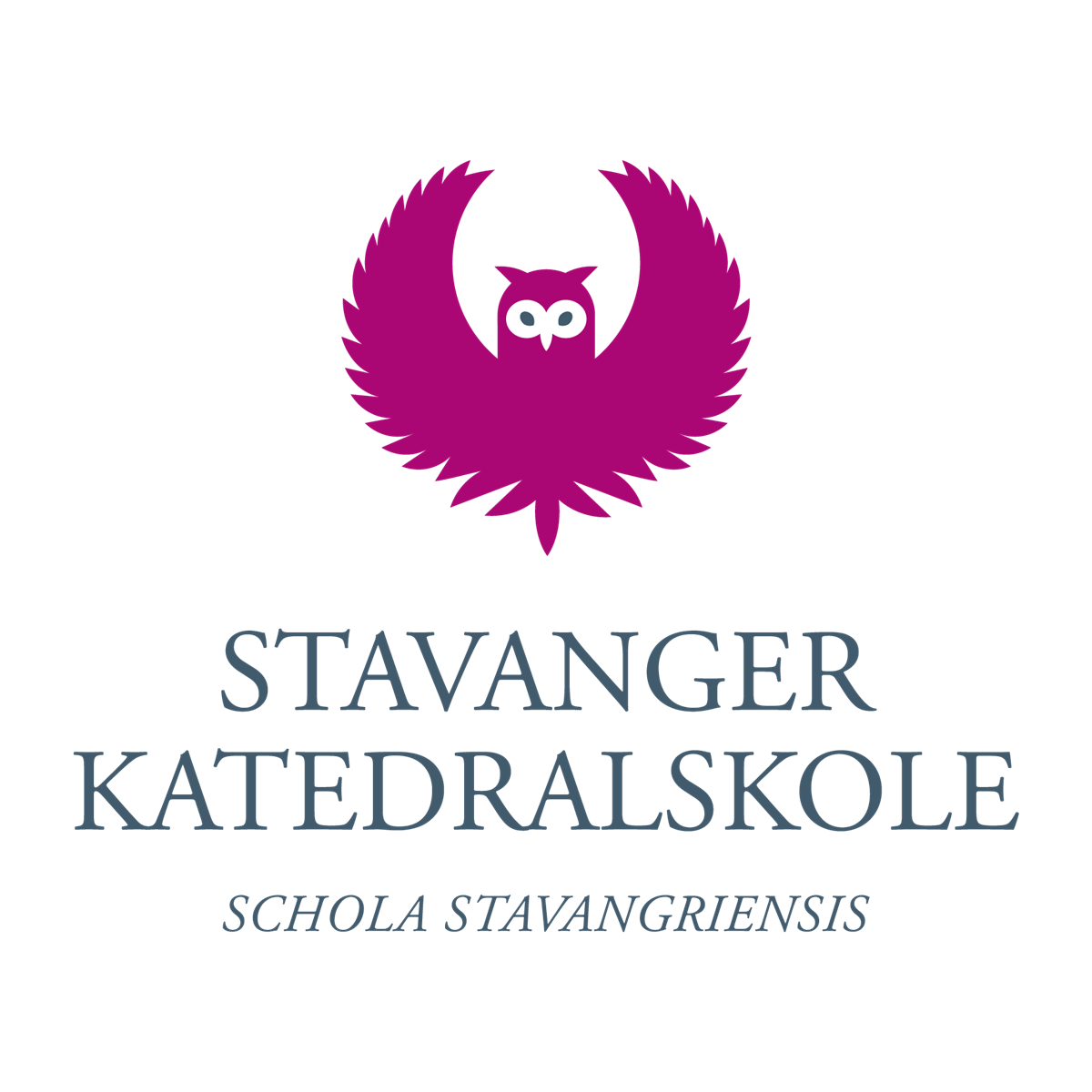 Ugle: skolens logo med det latinske navnet Schola Stavangriensis - Klikk for stort bilde